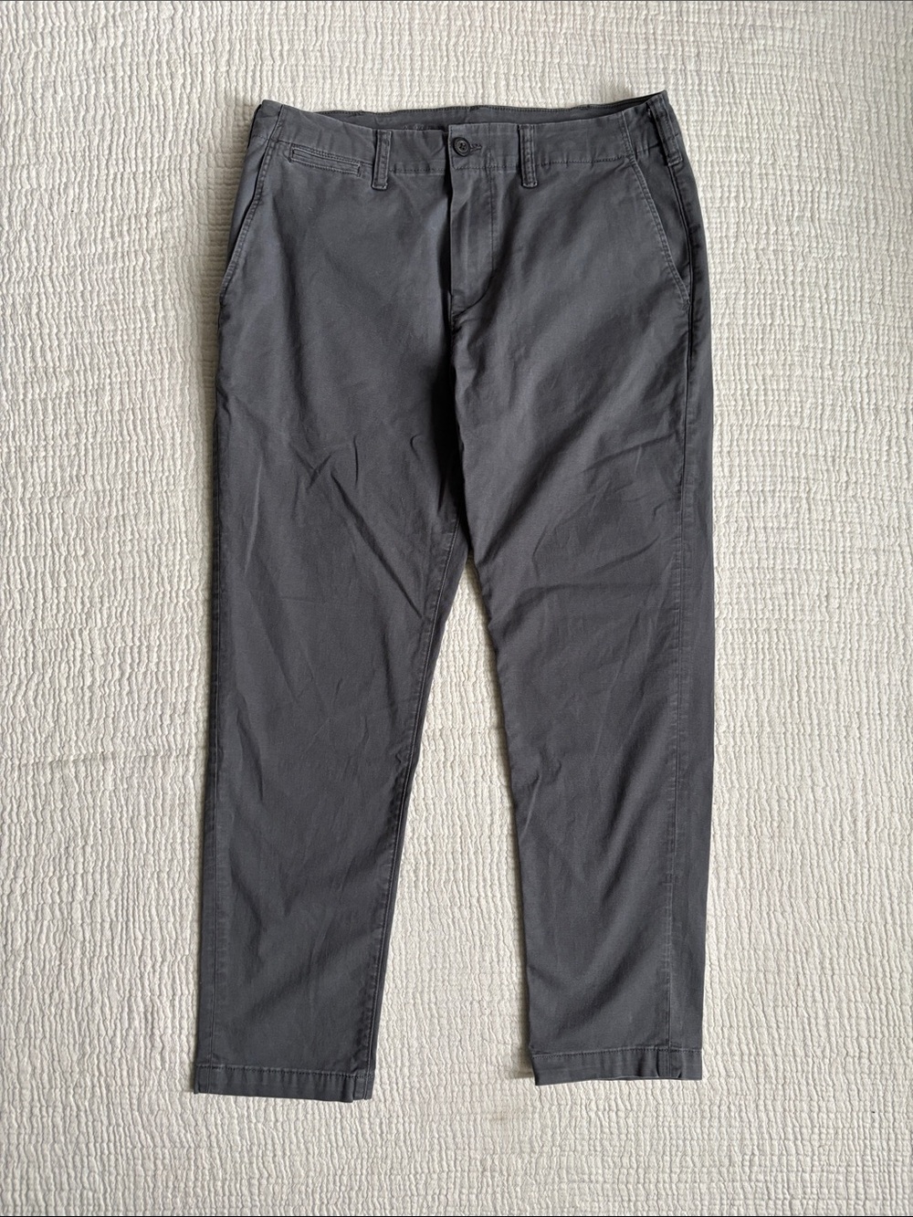 American Eagle Outfitters Flex Cotton Trouser Chino Pants Grey Mens Size M 34x30
